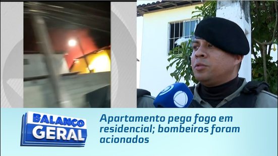 Apartamento pega fogo em residencial; bombeiros foram acionados