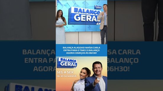 Maísa Carla assume o comando do #BalançoGeralAL ao lado de Douglas Lopes