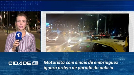 Motorista com sinais de embriaguez ignora ordem de parada da polícia e invade ciclovia