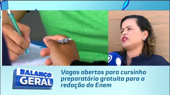 Vagas abertas para cursinho preparatório gratuito para a redação do Enem