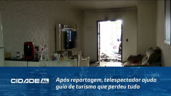 Solidariedade: Após reportagem, telespectador ajuda guia de turismo que perdeu tudo em incêndio