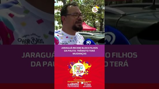 Bloco Filhos da Pauta agita o Jaraguá Folia e altera o trânsito #CarnavalPajuçara