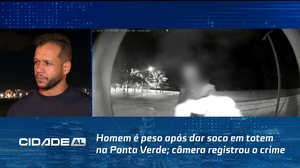 Homem é peso após dar soco em totem na Ponta Verde; câmera registrou o crime