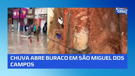 Alerta permanece: Temporal alaga ruas em São Miguel dos Campos