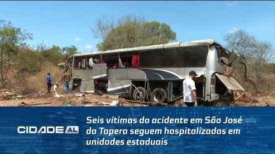 Seis vítimas do acidente em São José da Tapera seguem hospitalizadas em unidades estaduais