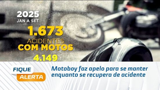 Motoboy faz apelo para se manter enquanto se recupera de acidente