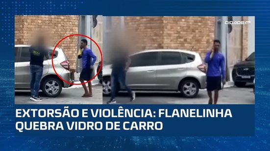Flanelinha quebra vidro de carro por não receber dinheiro e é preso no Jaraguá