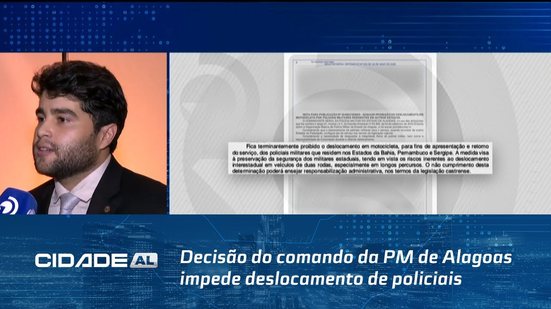 Decisão do comando da PM de Alagoas impede deslocamento de policiais de moto entre estados