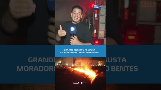 Fogo de grandes proporções mobiliza bombeiros em Maceió #BalançoGeralAL