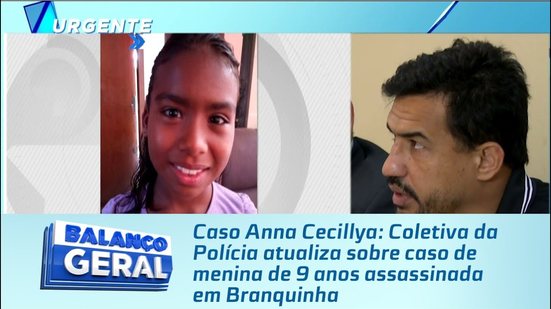 Coletiva da Polícia atualiza sobre caso de menina de 9 anos assassinada em Branquinha
