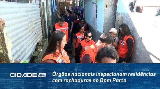 Órgãos nacionais inspecionam residências com rachaduras no Bom Parto