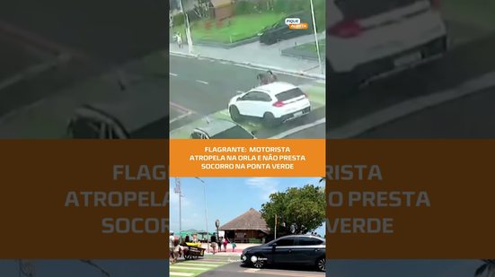 Câmera flagra atropelamento na orla da Ponta Verde; motorista foge sem socorro 🚨 #FiqueAlerta