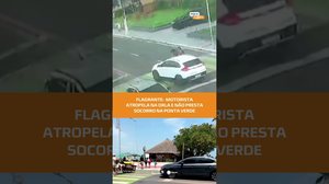 Câmera flagra atropelamento na orla da Ponta Verde; motorista foge sem socorro 🚨 #FiqueAlerta