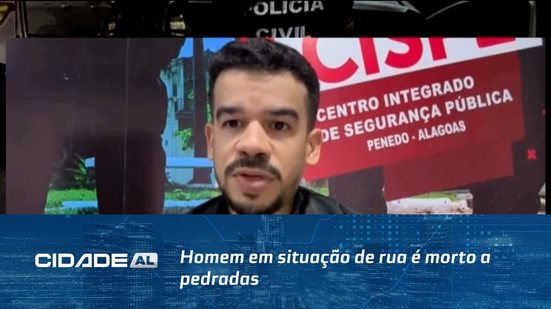 Homem em situação de rua é morto a pedradas; polícia prende principal suspeito do crime