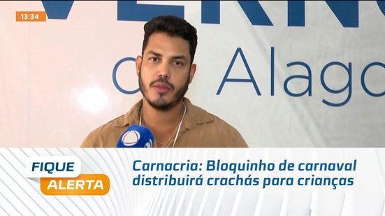 Carnacria: Bloquinho de carnaval distribuirá crachás para crianças