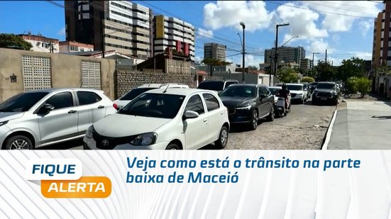 Veja como está o trânsito na parte baixa de Maceió