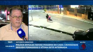Polícia divulga novas imagens do caso; criminosos seguem foragidos e vítima está internada
