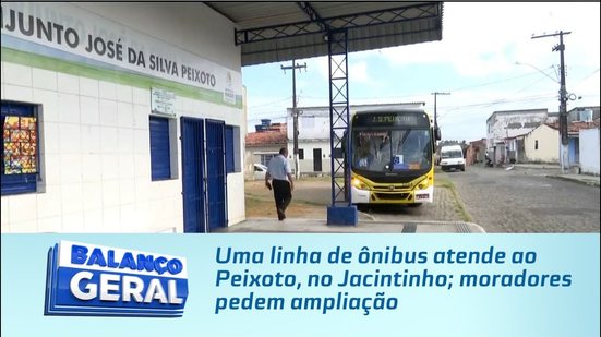 Uma linha de ônibus atende ao Peixoto, no Jacintinho; moradores pedem ampliação