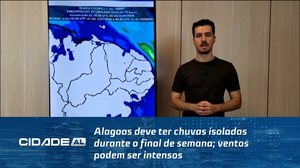 Alagoas deve ter chuvas isoladas durante o final de semana; ventos podem ser intensos