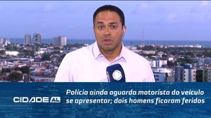 Polícia ainda aguarda motorista do veículo se apresentar; dois homens ficaram feridos