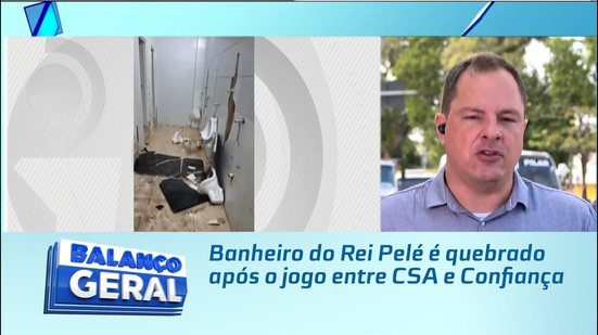 Banheiro do Rei Pelé é quebrado após o jogo entre CSA e Confiança