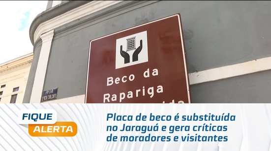 Placa de beco é substituída no Jaraguá e gera críticas de moradores e visitantes