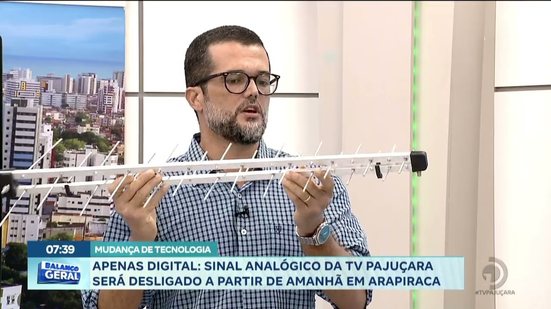 Apenas digital: Sinal analógico da TV Pajuçara será desligado a partir de amanhã em Arapiraca