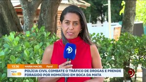 Polícia Civil combate o tráfico de drogas e prende foragido por homicídio em Boca da Mata