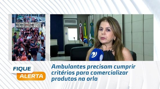 Ambulantes precisam cumprir critérios para comercializar produtos na orla