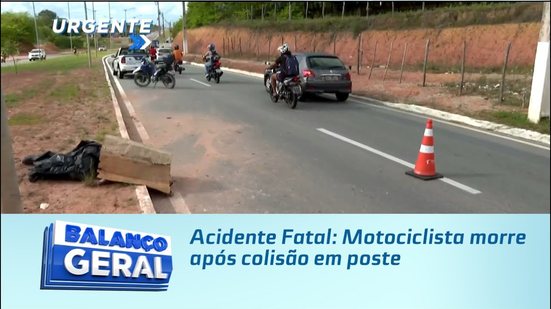 Acidente Fatal: Motociclista morre após colisão em poste