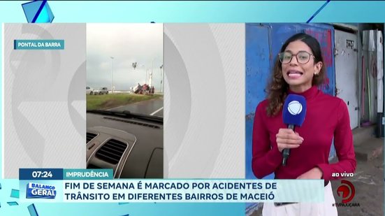 Fim de semana é marcado por acidentes de trânsito em diferentes bairros de Maceió