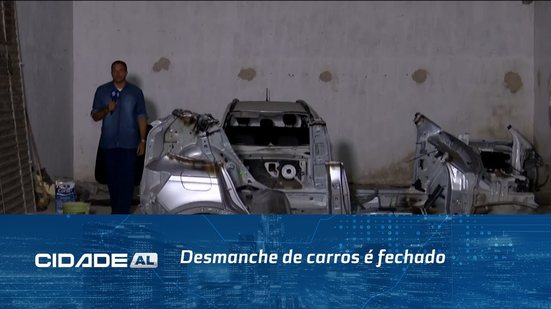 Desmanche de carros é fechado; galpão ficava na Avenida Fernandes Lima