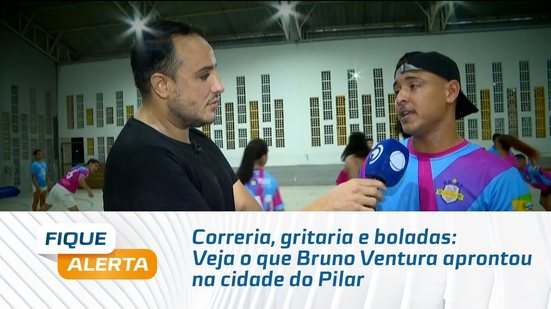 Correria, gritaria e boladas: Veja o que Bruno Ventura aprontou na cidade do Pilar