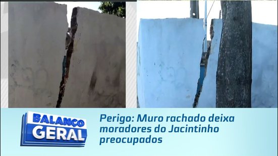Perigo: Muro rachado deixa moradores do Jacintinho preocupados