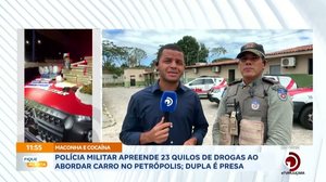 Polícia Militar apreende 23 quilos de drogas ao abordar carro no Petrópolis; dupla é presa
