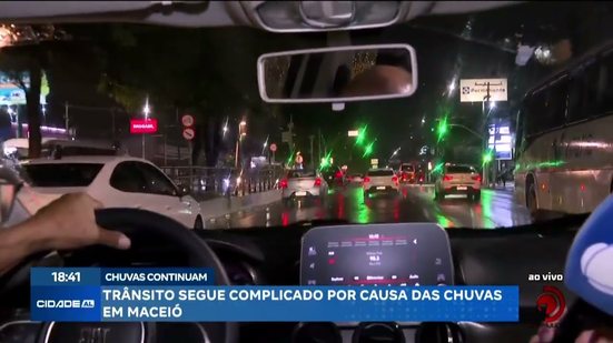 Chuvas Continuam: Trânsito segue complicado por causa das chuvas em Maceió