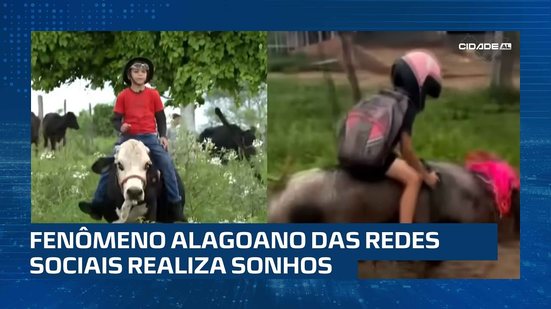 Celebridade de Girau do Ponciano: Gutinho viraliza nas redes sociais montando animais