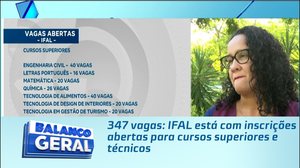347 vagas: IFAL está com inscrições abertas para cursos superiores e técnicos