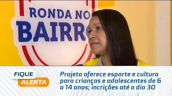 Projeto oferece esporte e cultura para crianças e adolescentes de 6 a 14 anos;