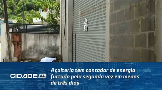 Açaiteria tem contador de energia furtado pela segunda vez em menos de três dias