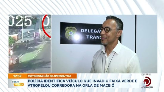 Polícia identificar veículo que invadiu faixa verde e atropelou corredora na orla de Maceió