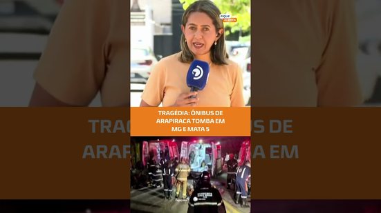 Ônibus de turismo tomba em MG; cinco mortos e várias vítimas #FiqueAlerta