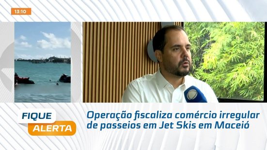 Operação fiscaliza comércio irregular de passeios em Jet Skis em Maceió