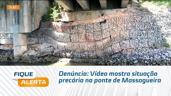 Denúncia: Vídeo mostra situação precária na ponte de Massagueira
