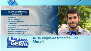 1800 vagas de trabalho Sine Maceió