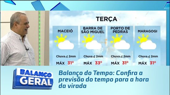 Balanço do Tempo: Confira a previsão do tempo para a hora da virada