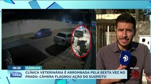 Clínica veterinária é arrombada pela sexta vez no Prado; Câmera flagrou ação do suspeito