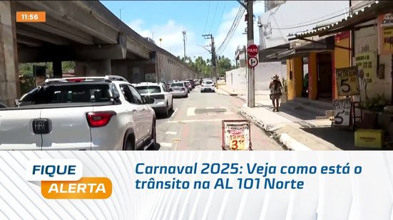 Carnaval 2025: Veja como está o trânsito na AL 101 Norte