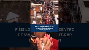 ⛪ Tapetes, procissão e muita fé: veja como ficou o Centro de Maceió durante Corpus Christi #CidadeAL
