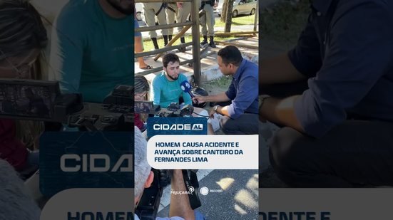 🗞️ DESTAQUE: homem avança sobre canteiro de pista e causa acidente com carros e moto #CidadeAL